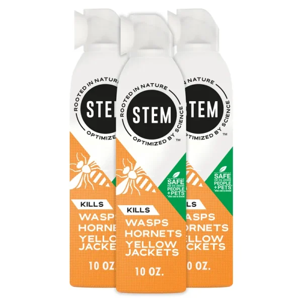 Stem for Wasps, Hornets and Yellow Jackets: Plant-Based Active Ingredient, Botanical Spray for Outdoor Use, 10 Ounce (Pack of 3)