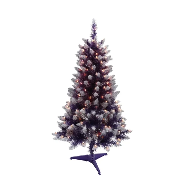 Puleo International 4-ft. Pre-Lit Fashion Purple Pine Artificial Christmas Tree