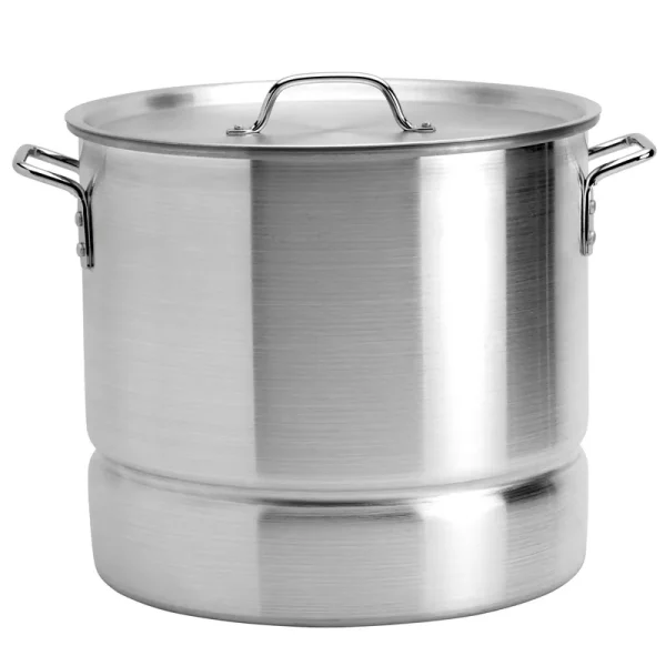 Infuse Latin Aluminum 3 Piece 32 Quart Steamer Set - Silver