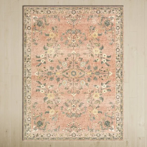 Berger Floral Area Rug Birch Lane Rug Size: Rectangle 7'6" x 9'6"