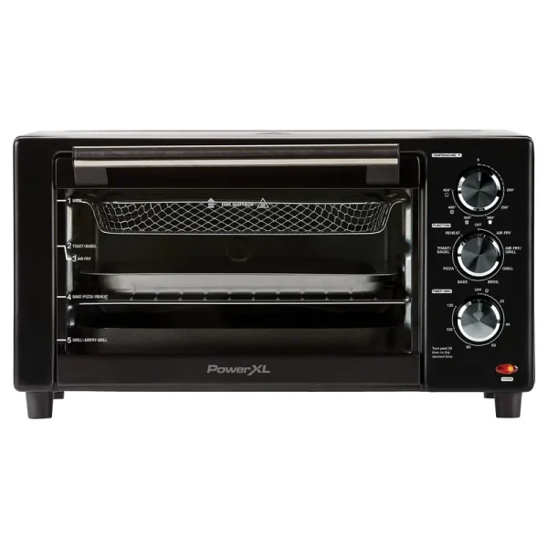 PowerXL Air Fryer Grill Plus. Toaster Oven. Black. 1500 Watts - MadeInUSA