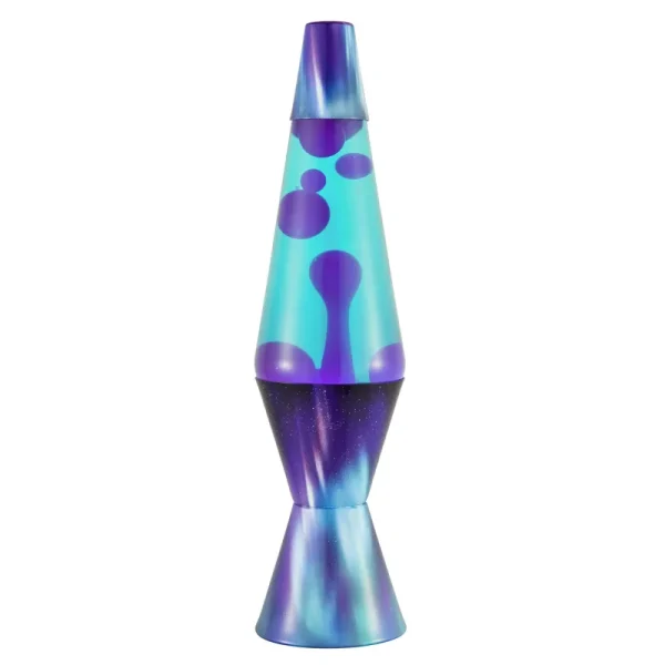 Lava Lamp - 14.5" Aurora Borealis - The Original Motion Lamp - Purple Wax and Blue Liquid - 2047
