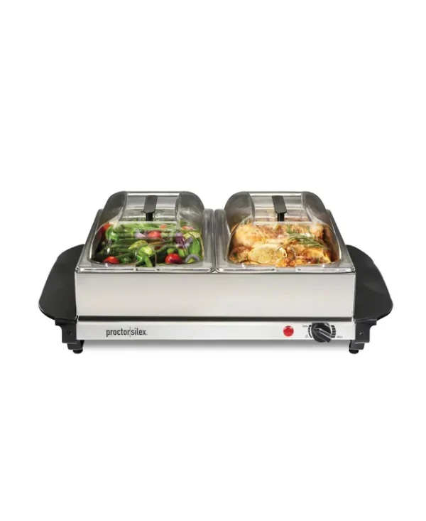 Proctor Silex 34320 Double Buffet Server , Stainless Steel