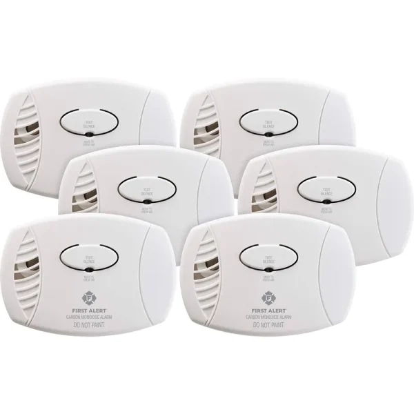 First Alert 6-Pack Battery-Operated Carbon Monoxide Detector