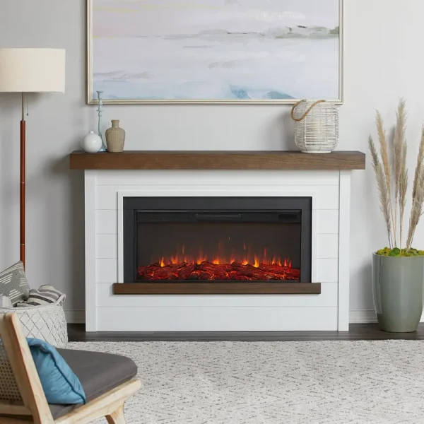 Real Flame Bernice Electric Landscape Fireplace ,White