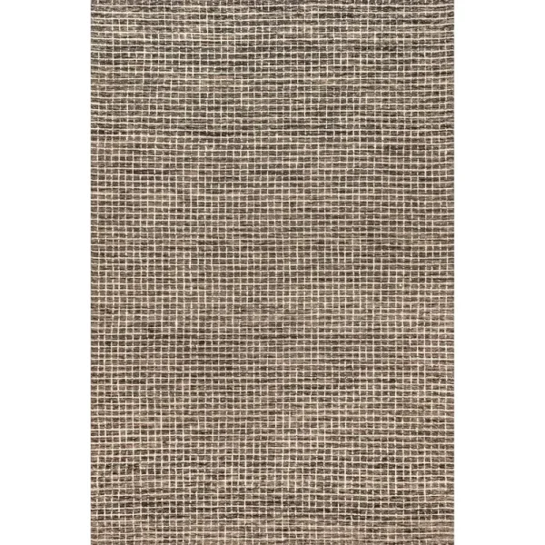 nuLOOM Meredith Wool Checkered Brown 5 ft. x 8 ft. Area Rug