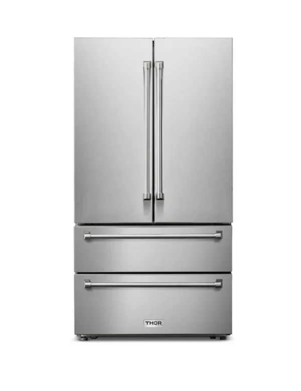Thor Kitchen 36" Professional French Door Refrigerator Stainless Steel, TRF3602