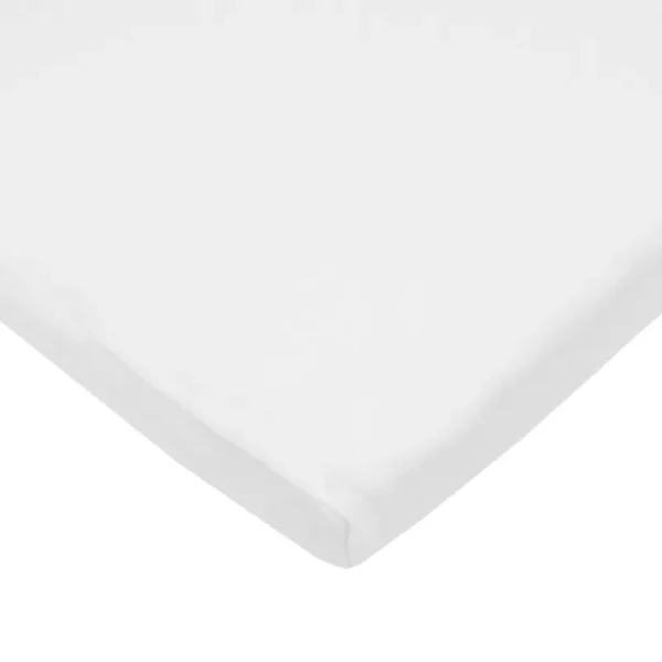 TL Care 100% Cotton Value Jersey Knit Fitted Bassinet Sheet, White