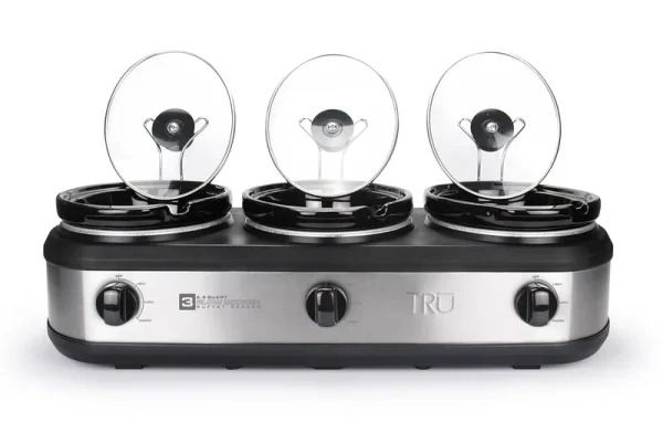 Tru Triple Crock Buffet Slow Cooker Silver