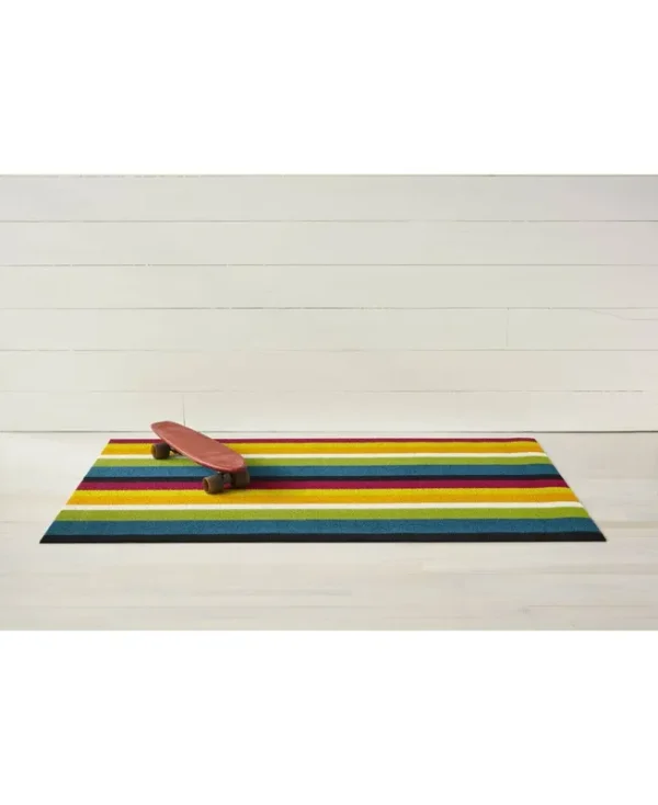 Chilewich Bold Stripe Shag Big Mat - Multi