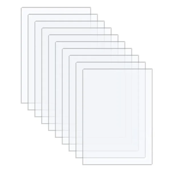 Langaelex Acrylic Sheets - 20 Pack of 5x7" 0.043" Thick Clear Extruded Plexiglass for Picture Frame Glass Replacement, Projects Display & Painting -