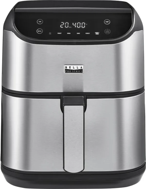 Bella Pro Series - 6-Qt. Digital Air Fryer - Stainless Steel