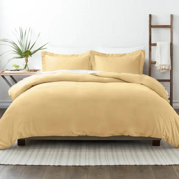 Home Collection Premium Ultra Soft 3 Piece Duvet Cover Set Gold King