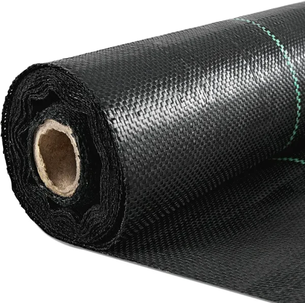 Happybuy 6x300ft Premium Weed Barrier Landscape Fabric Heavy Duty 2.4oz, Woven Weed Control Fabric, High Permeability Good for Flower Bed, Geotextile