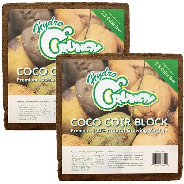 Hydro Crunch Coco Coir 11 lbs. Block of Soilless Media (2-Pack)