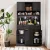 Boho Pantry Cabinet(Black)