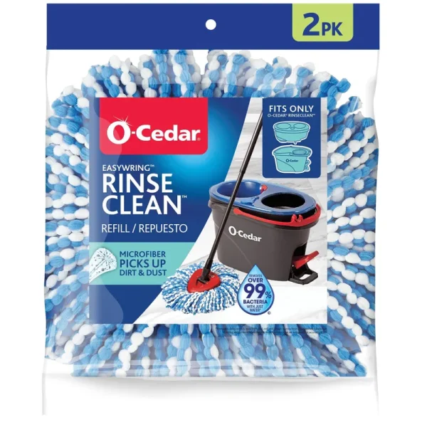 O-Cedar Rinse Clean Spin Mop, Easywring, Refill