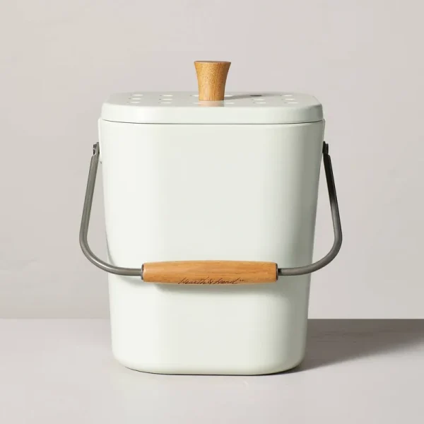 Countertop Melamine Compost Bin Light Green - Hearth & Hand with Magnolia