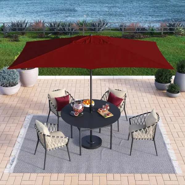 Foshee Market Umbrella Freeport Park Fabric Color: Brick Red