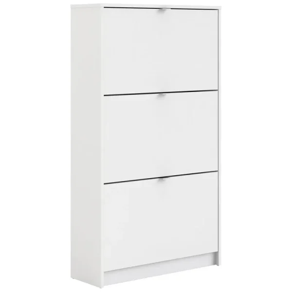 Tvilum Bright 3 Drawer Shoe Cabinet, White