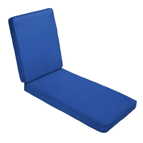 Outdoor Chaise Lounge Cushion Fabric: True Blue, Size: 21" W x 78" D