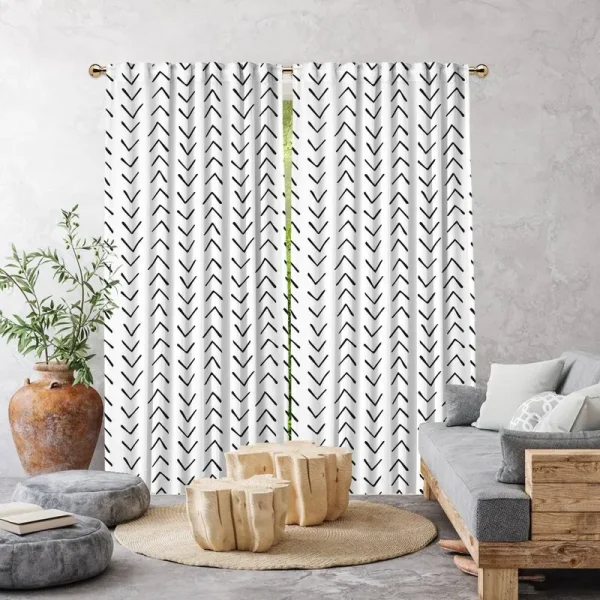 Boho Design Room Darkering Decorative Curtain (Set of 2) Lilijan Home & Curtain Size per Panel: 52" W x 108" L, Curtain Color: White