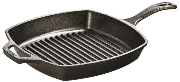 Lodge Cast Iron Square Grill Pan, 10.5 in.