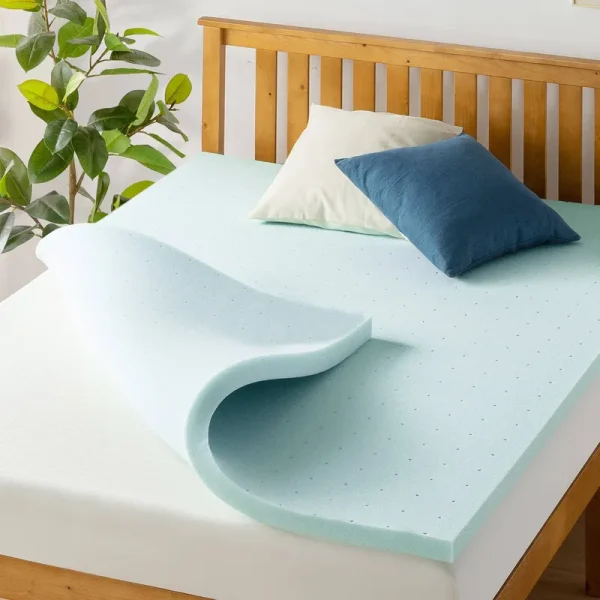 Mellow Full Ventilated Memory Foam Cooling Gel Infusion 1.5" Mattress Topper