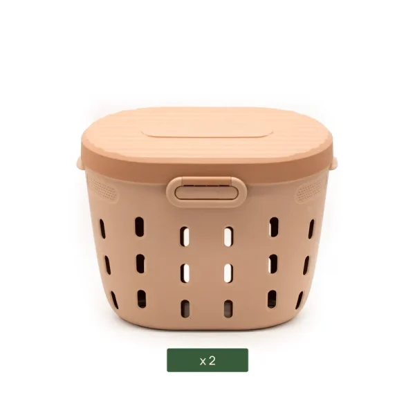 Vego Garden In-Ground Worm Bin, Worm Composter, Worm Farm, Tawny Brown / Twin Pack