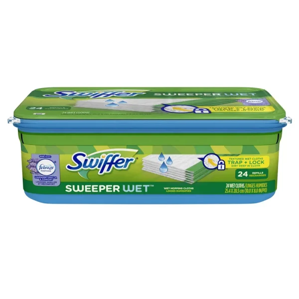 Swiffer 8 x 10 in. Wet Cloth Mop Refill - Pack of 24