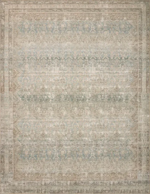 Angela Rose x Loloi Aubrey AUB-03 Jade Natural Rug - 7 ft 6 in x 9 ft 6 in