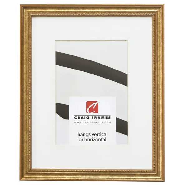 Craig Frames 314GD 24 x 36 inch Ornate Gold Picture Frame Matted to Display A 20 x 30 inch Photo