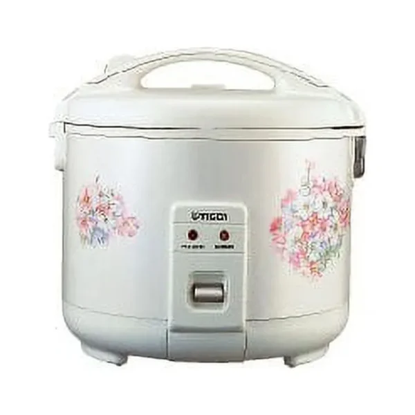 Tiger JNP - 1800 10 - Cup Electric Rice Cooker, Floral White - Pure Flower Design