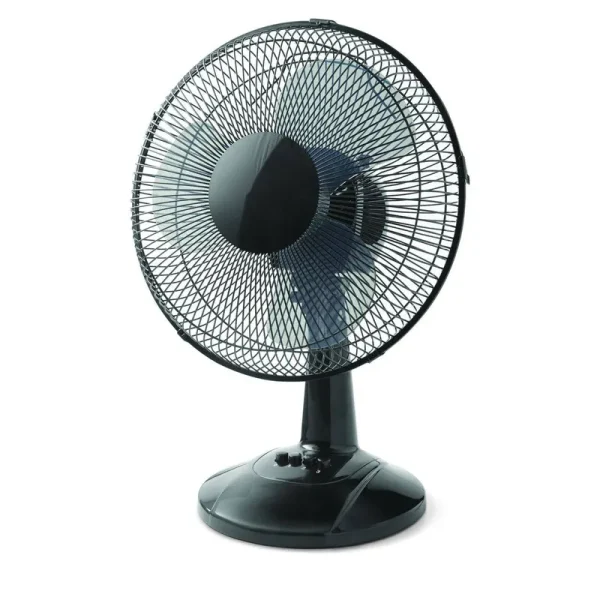 Mainstays 12-Inch 3-Speed Oscillating Table Fan, Black