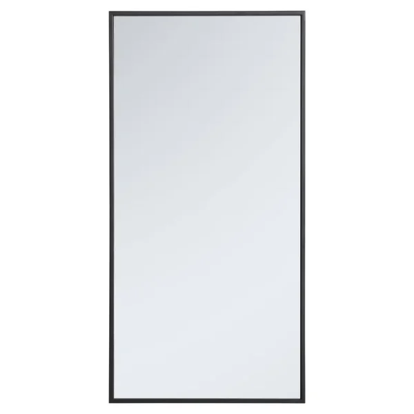 Elegant-Metal Frame Rectangle Mirror 18 inch in Black-MR41836BK
