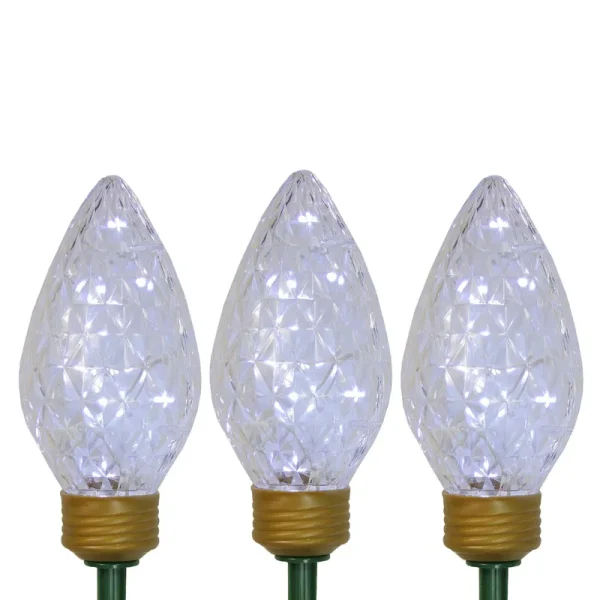 Northlight LED Jumbo Bulb Christmas Pathway Marker Lawn Stakes - Clear