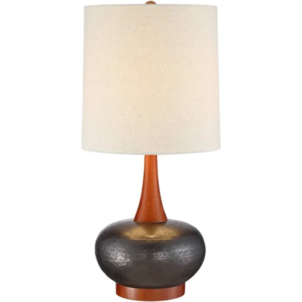 360 Lighting Andi 24 1/2" Wood and Ceramic Mid-Century Modern Lamp - Style #9H566