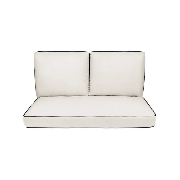 Haven Way Universal Outdoor Deep Seat Loveseat Cushion Set, Size: 46 x 26, White