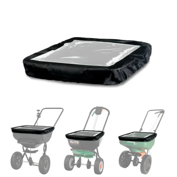 Hadisi Broadcast Spreader Cover with PVC Transparent Window,Waterproof Fertilizer Spreader Cover,Fits Scott Seed Spreader and Other Brands Broadcast