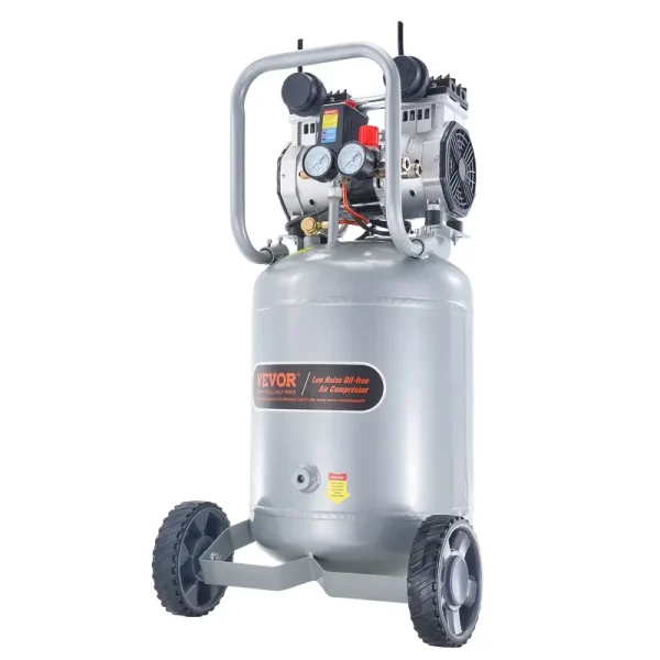 VEVOR 13 Gallon Air Compressor, 2HP 4.6 Scfm@90psi Oil Free Air Compressor Tank, 66db Ultra - Quiet Compressor for Tire Inflation, Auto Repair, Woodwork Nailing, Spray Painting (125PSI Max Pressure)