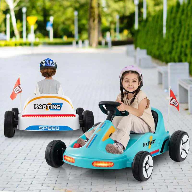 Eletriclife 12V Electric Go Kart for Kids Race Toy with Remote Control and Music