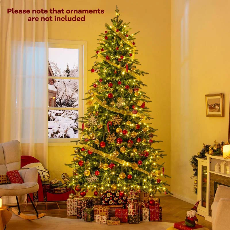 Eletriclife 6/7.5/9 Feet Pre-Lit Artificial Christmas Tree with Warm White LED Lights