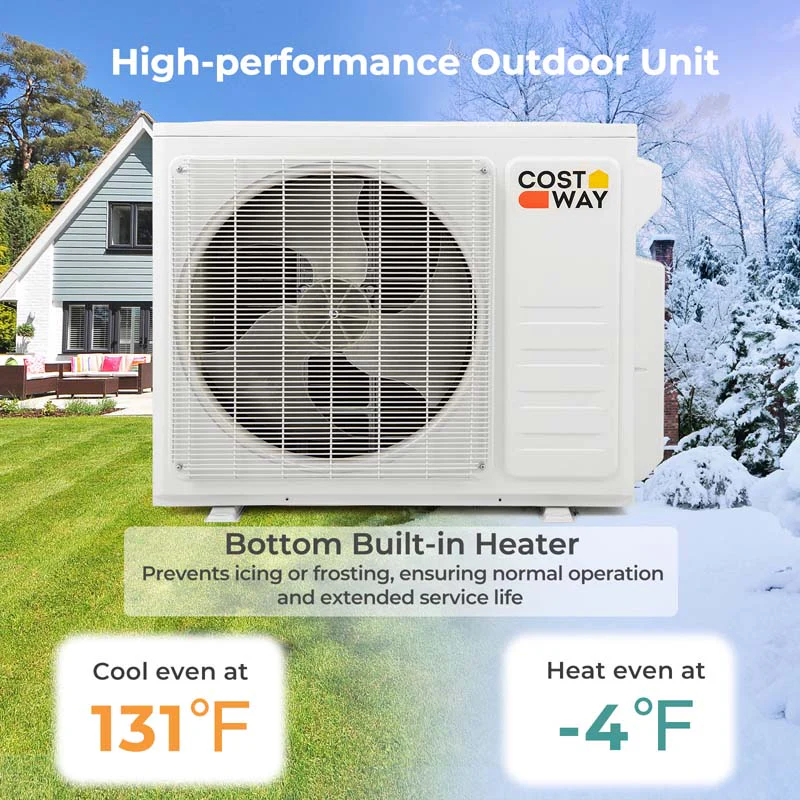 Eletriclife 27000 BTU 3 Zone 19 SEER2 Mini Split AC with Heat Pump