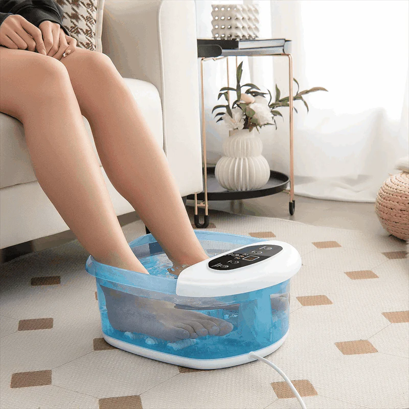 Eletriclife Spa Bath Massager with Heat, Bubbles & Vibration Mode, 12 Rollers, Pedicure Stone for Stress Relief
