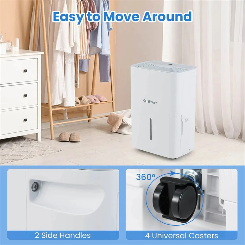 Eletriclife 65 Pint Energy Star Dehumidifier 5000 Sq.Ft with 24H Timer & LED Display for Basement