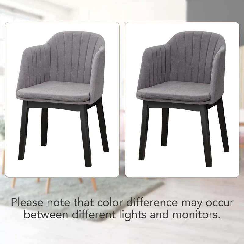 Eletriclife Upholstered Velvet Accent Modern Dining Chairs with Curved Backrests