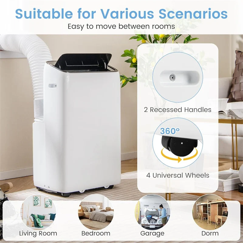 Eletriclife 14000 BTU Inverter Portable Air Conditioner WiFi Smart App/Voice Control for 650 sq ft Rooms
