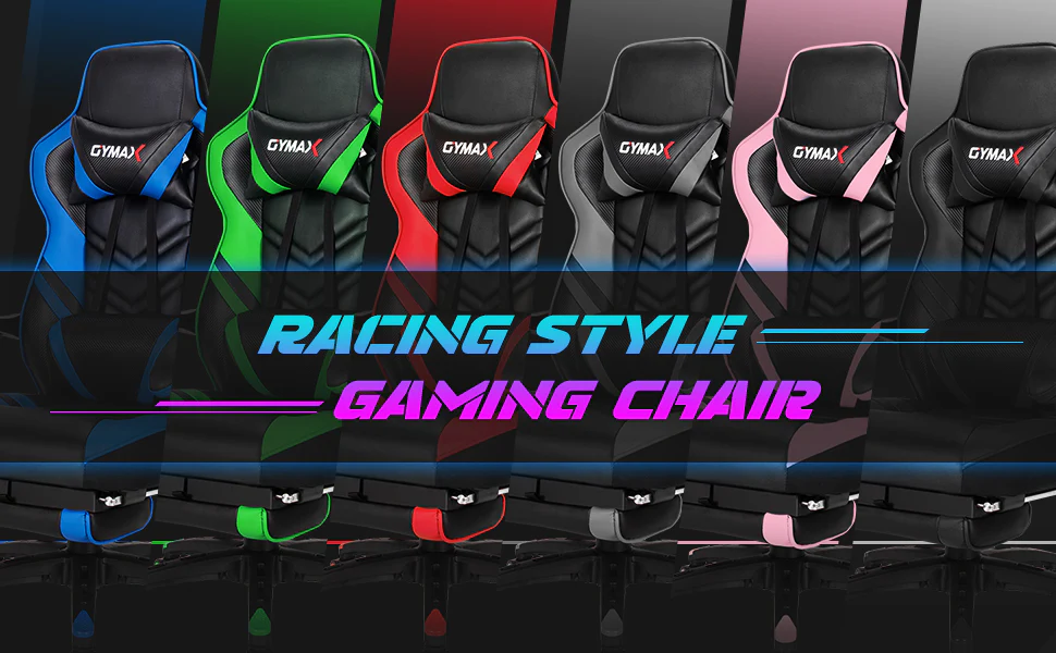 Eletriclife Ergonomic Gaming Chair Reclining High Back Computer Chair with Footrest & Linkage Armrests