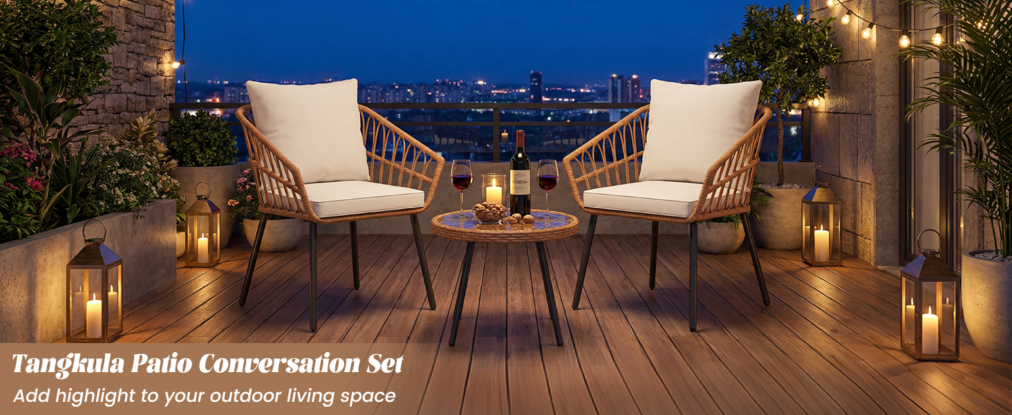 outdoor patio conversation set