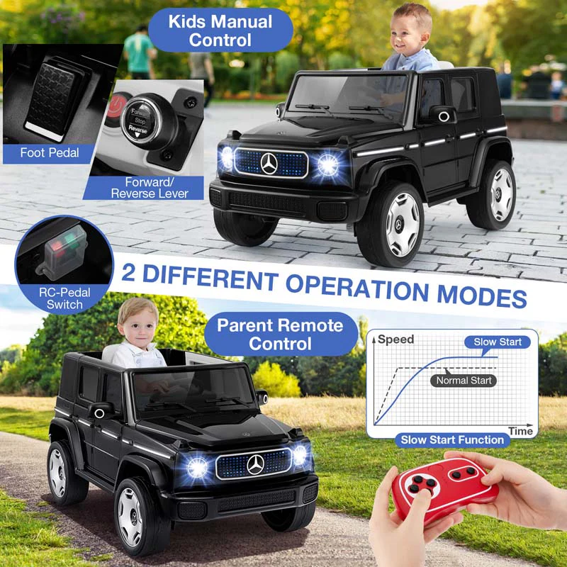 Eletriclife 12V Licensed Mercedes-Benz EQG Kids Ride On Car with Remote Control